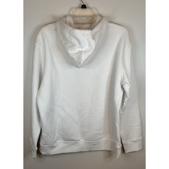 LIFE IS GOOD Women Cloud White Rainbow Heart Hoodie Large Sweatshirt Pullover - Picture 3 of 10